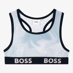 BOSS-Голубой спортивный топ для девочек-подростков | Childrensalon Outlet