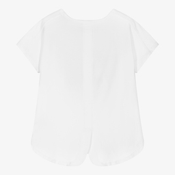 BOSS-Белая футболка для девочек-подростков | Childrensalon Outlet