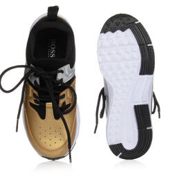 BOSS-Золотистые кроссовки для подростков | Childrensalon Outlet