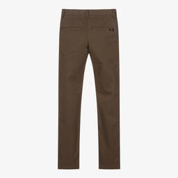 BOSS-Teen Green Slim-Fit Chinos | Childrensalon Outlet