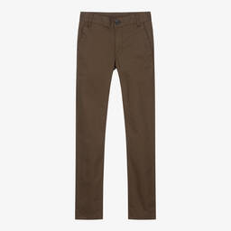 BOSS-Teen Green Slim-Fit Chinos | Childrensalon Outlet