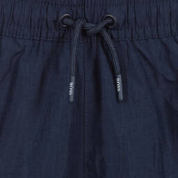 BOSS-Teen Navy Blue Logo Shorts | Childrensalon Outlet