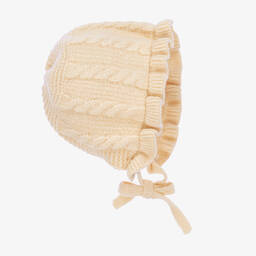 Bowtique London-Кремовый вязаный чепец для малышек | Childrensalon Outlet