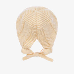 Bowtique London-Кремовый вязаный чепец для малышек | Childrensalon Outlet