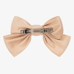 Bowtique London-Бежевая заколка-бантик (17см) | Childrensalon Outlet