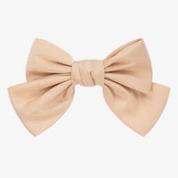 Bowtique London-Бежевая заколка-бантик (17см) | Childrensalon Outlet