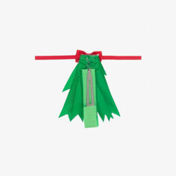 Bowtique London-Зелёная заколка для волос новогодняя Ёлка (6см) | Childrensalon Outlet