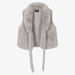 Bowtique London-Серый жилет из искусственного меха для девочек | Childrensalon Outlet