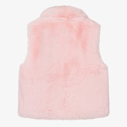 Bowtique London-Girls Pink Faux Fur Gilet | Childrensalon Outlet