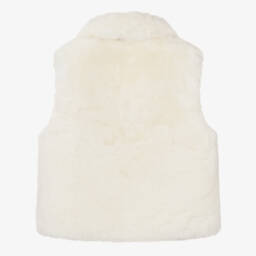 Bowtique London-Girls Soft Ivory Faux Fur Vest | Childrensalon Outlet