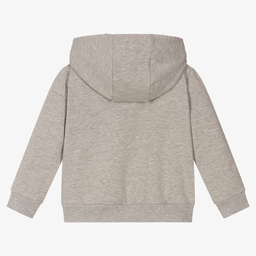 BOY London-Grey Cotton Teddy Logo Hoodie | Childrensalon Outlet