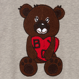 BOY London-Grey Cotton Teddy Logo Hoodie | Childrensalon Outlet