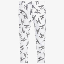 BOY London-White Logo Printed Leggings | Childrensalon Outlet