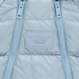 Burberry-Baby Boy Cerulean Plaid Snowsuit | Childrensalon Outlet
