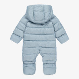 Burberry-Baby Boy Cerulean Plaid Snowsuit | Childrensalon Outlet