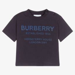 Burberry-Синяя хлопковая футболка для малышей | Childrensalon Outlet