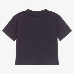 Burberry-Синяя хлопковая футболка для малышей | Childrensalon Outlet