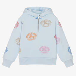 Burberry-هودي محبوك أزرق فاتح للأولاد الرضع | Childrensalon Outlet