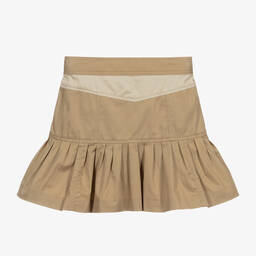 Burberry-Бежевая юбка из хлопкового твила | Childrensalon Outlet