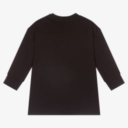 بربري-فستان قطن جيرسي لون أسود | Childrensalon Outlet