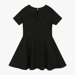 Burberry-Black Cotton Knit Dress for Girls | Childrensalon Outlet