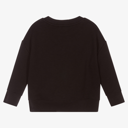 Burberry-Black Cotton Logo Sweatshirt | Childrensalon Outlet