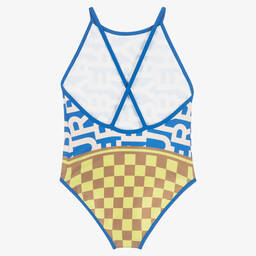 Burberry-Голубой купальник с принтом Montage | Childrensalon Outlet