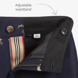 Burberry-Blue Wool & Silk Shorts | Childrensalon Outlet