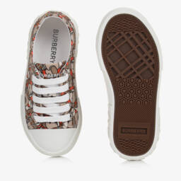 Burberry-Бежевые кеды из канваса для мальчиков | Childrensalon Outlet