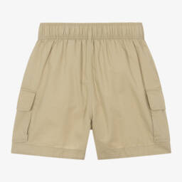 Burberry-Boys Beige Cargo Cotton Shorts | Childrensalon Outlet