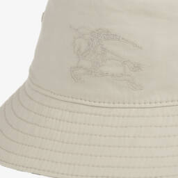 Burberry-قبعة باكيت بوجهين كاروهات لون بيج رمادي | Childrensalon Outlet