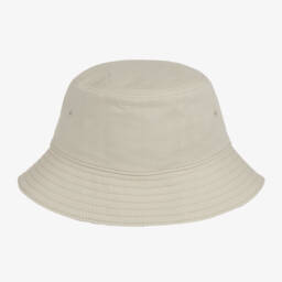 Burberry-قبعة باكيت بوجهين كاروهات لون بيج رمادي | Childrensalon Outlet