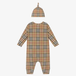 Burberry-Boys Beige Cozy Cotton Set | Childrensalon Outlet