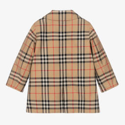 Burberry-معطف سيارة بيج قابل للعكس للأولاد | Childrensalon Outlet