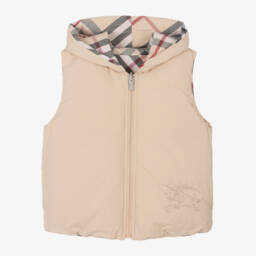 Burberry-Boys Beige Reversible Padded Gilet | Childrensalon Outlet