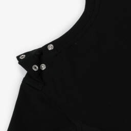 Burberry-Boys Black Cotton Logo Tee | Childrensalon Outlet