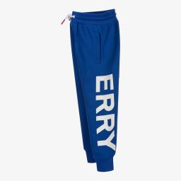 Burberry-Boys Blue Cotton Logo Joggers | Childrensalon Outlet