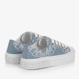 Burberry-Кеды из синего текстиля с листовым принтом для мальчиков | Childrensalon Outlet