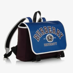 Burberry-Boys Blue & Purple Heritage Backpack | Childrensalon Outlet