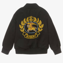 Burberry-جاكيت بومبر لون أسود للأولاد | Childrensalon Outlet