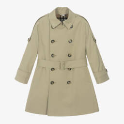 Burberry-Boys Classic Beige Cotton Overcoat | Childrensalon Outlet