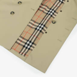 Burberry-Boys Classic Beige Cotton Overcoat | Childrensalon Outlet