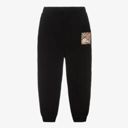Burberry-Boys Classic Black Jogger Pants | Childrensalon Outlet