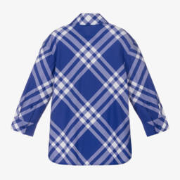 Burberry-Классическая синяя клетчатая рубашка для мальчиков | Childrensalon Outlet