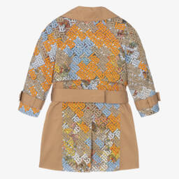 Burberry-Boys Classic Monogram Beige Coat | Childrensalon Outlet