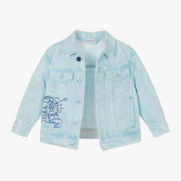 Burberry-Boys Cloud Blue Denim Jacket | Childrensalon Outlet