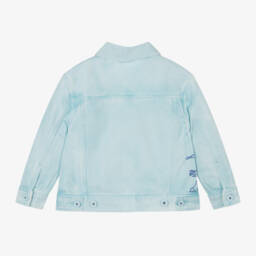 Burberry-Boys Cloud Blue Denim Jacket | Childrensalon Outlet