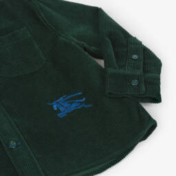 Burberry-Boys Corduroy Green Shirt | Childrensalon Outlet