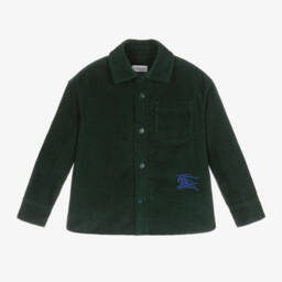 Burberry-Boys Corduroy Green Shirt | Childrensalon Outlet