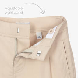 Burberry-Бежевые брюки EKD из твила для мальчиков | Childrensalon Outlet